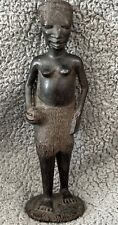 VINTAGE ESTATE FIND  AFRICAN AMERICAN 7” TRIBAL FIGURE STATUE WOMAN picture