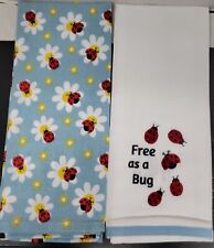 2Different Embroidered Kitchen Towels(16x26