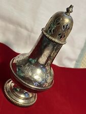 Best Silver Plate Hand Engraved Sugar Shaker Made In England 6.5” Tall, Preowned picture