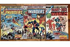INVADERS #1,20 & GIANT SIZE #1 comic book lot CAPTAIN AMERICA Marvel picture
