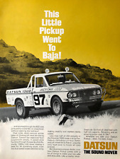 Vintage 1969 Datsun Pickup truck Baja Racing original color ad IP105 picture