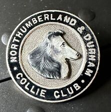 Rare Vintage Enamel Northumberland Durham Collie Club Lassie Dog Brooch Kenart picture