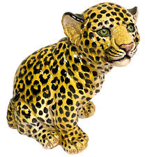 MCM Large Italian Terracotta Leopard Statue picture