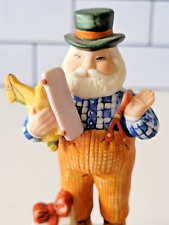 VTG Schmid Shackman 1985 Jolly Santa Ceramic Figurine Christmas Toymaker EUC picture