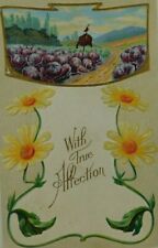With True Affection Greetings Posted Divided Back Vintage Postcard picture