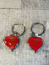 Mirage Casino Las Vegas Lot Of 2 Heart Lockets Keychains NEW Sealed In Pkg picture