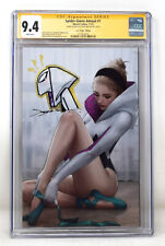 Spider-Gwen Annual #1 B Jeehyung Lee Virgin 1:100 Ratio CGC SS Remark 9.4 Marvel picture