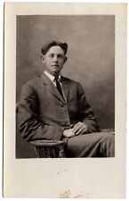 RPPC POSTCARD CIRCA 1920s HANDSOME YOUNG DAPPER MAN IN SUIT UNMARKED picture