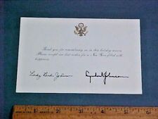 Vintage 1960's Official WHITE HOUSE New Years Card LYNDON & LADY BIRD JOHNSON picture