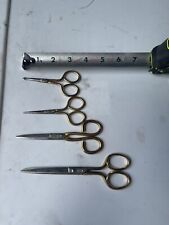 Lot Of 4 Gold Handled Scissors Made In Germany picture