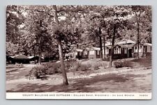 Postcard College Camp Cottages Lake Geneva Wisconsin, Vintage Chrome F11 picture
