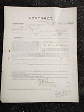 1899 antique WEST CHESTER pa OPERA HOUSE PAPER CONTRACT boyd,irish alderman picture