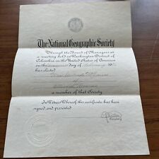 Antique 1920 National Geographic Society Board of Managers Member Election Cert picture