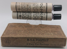 Vintage Mine Safety Appliances (MSA) Co FOGPRUF 2 Vials intact picture