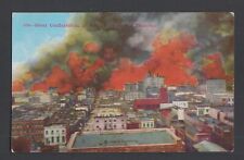 1906 postcard Great Conflagration fire April 18 1906  San Francisco California picture
