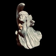 Michael Ricker Pewter Girl Angel Crescent Moon Beam Star Diorama Figurine picture
