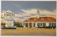 VTG Rare Yellow Layer Misprint Howard Johnson’s Grille Postcard 5 25/64x3 13/32” picture