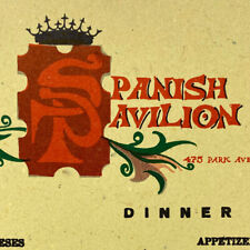 1968 The Spanish Pavilion Restaurant Menu New York City Manhattan Iberia Airline picture