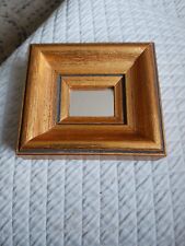 Antique Wood Gold Gilt Miniature Picture Frame W/Mirror 4x3.5x1. Spain picture
