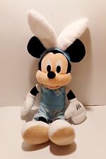 Disney Easter Mickey Mouse Stuffed Animal Plush Bunny Ears Blue Outfit 2018 picture