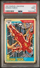 Marvel Universe Series 2 II Cards 1991 Impel #10 HUMAN TORCH PSA 9 Mint picture
