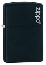 Zippo Logo Black Matte Pocket Lighter 218ZL-000053 picture
