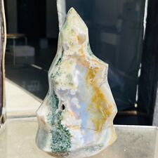3.02lb Natural Ocean Jasper Flame Quartz Crystal Torch Wand Specimen Healing picture