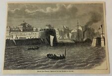 1879 magazine engraving ~ ENTRANCE TO THE HARBOR OF HAVRE France picture