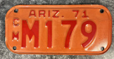 1971 ARIZONA MOTORCYCLE License Plate M179 picture
