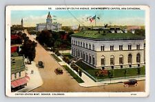 Vintage Postcard United States Mint Denver CO White Border Teich Posted 1929 picture