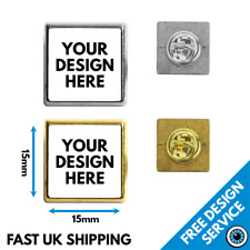 Custom Printed Lapel Pins • Bespoke Personalised Pin Badges Logo Image Badge picture