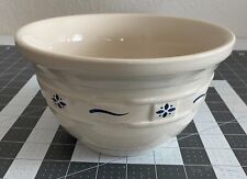 Longaberger Pottery Medium Mixing Bowl Woven Traditions Classic Blue 7
