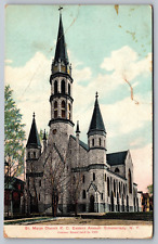 St. Marys Church R.C. Eastern Avenue Schenectady New York VTG Postcard c. 1909 picture