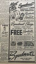1961 newspaper ad for Spudnut Doughnuts - Meet Mr. Spudnut, Be a Spudneat dealer picture