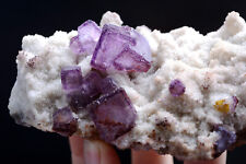 326.g Natural Two-Dimensional Code Purple Fluorite Mineral Specimen/Guizhou picture