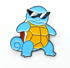 SQUIRTLE SQUAD LEADER PIN Pokemon Sunglasses Cool Turtle Enamel Lapel Brooch picture