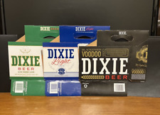 Dixie Beer Cardboard 6 Pack Holder Folded Blacken Voodoo Dixie Light Lot picture