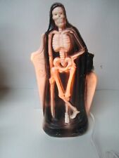 Vintage General Foam Halloween Blow Mold Light - Skeleton in front of Tombstone picture