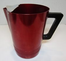 Vintage Red *Regal* Supreme Quality Aluminum Water Pitcher w/ Ice Guard picture