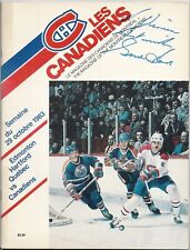 Canadiens - Nordics Nordiques 1983 NHL Official Program Gordie Howe Autograph picture