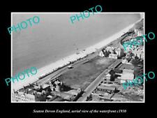 OLD LARGE HISTORIC PHOTO OF SEATON DEVON ENGLAND VIEW OF THE WATERFRONT c1930 picture
