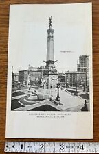 Antique Souvenir Card Soldiers & Sailors Monument Indianapolis Indiana 7” X 4.4” picture