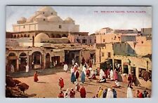 Tunis-Algeria, Bab Sujka Square, Advertisement, Antique, Vintage Postcard picture