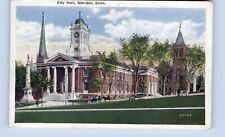 Vintage c1925 Postcard c: City Hall Meriden Connecticut CT picture