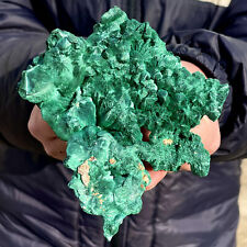 377G Natural Malachite Cluster Healing Crystal Mineral Rock Chunks Decor Gift picture