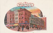 Postcard Illinois State and Adams Street 1898 The Berghoff Restaurant Chicago IL picture