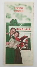 Vintage 1953 Sinclair Oil Kentucky Tennessee Road Map Gasoline Art Rand McNally picture