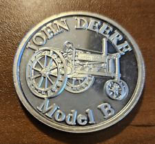1 oz Vintage John Deere Tractor Model B  Silver Round picture