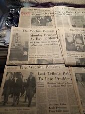Vintage November 1962 Wichita Kansas Newspapers Covering Kennedy Assassination picture