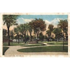 c.1909 Main Street Park Rutland Vermont Postcard / 2R4-644 picture